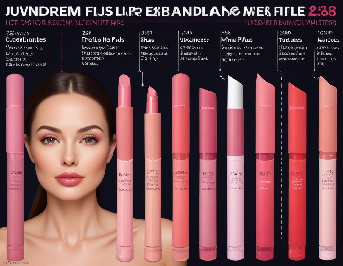 กราฟิก อธิบาย อายุ ฟิลเลอร์ ริมฝีปาก Juvederm และ Restylane เปรียบเทียบ ระยะเวลา อยู่ ของ ฟิลเลอร์ ใน ภาพ